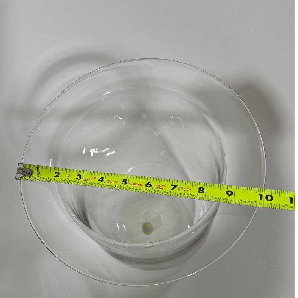 PartyLite Hurricane Glass Candle Holder Clear Flared Rim 10 Inch - Picture 5 of 6